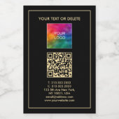 Uw aangepaste QR-code Tekst uploaden Zakelijke Log Wijn Etiket (Enkel label)