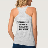 Uw aangepaste raceback-Tanktop voor dames met een  Tanktop (Achterkant)