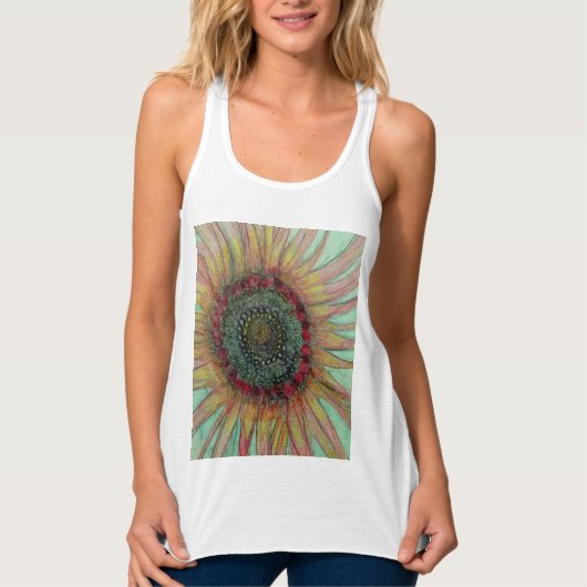 Uw aangepaste raceback-Tanktop voor dames met een Tanktop (Voorkant)