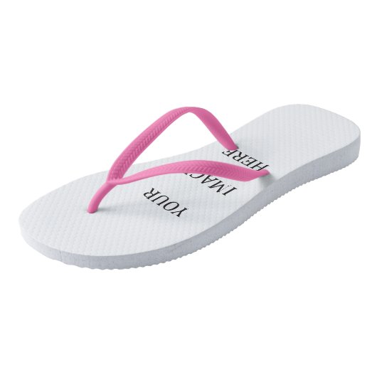 Uw aangepaste roze Afbeelding Teenslippers (Schuin)