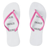 Uw aangepaste roze Afbeelding Teenslippers (Voetbed)