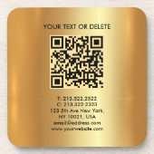 Uw aangepaste Sjabloon Elegant Modern QR Code Gold Bier Onderzetter (Voorkant)