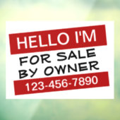 Uw aangepaste te koop-advertentie raamsticker (Vel 3)