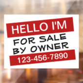 Uw aangepaste te koop-advertentie raamsticker (Vel 2)