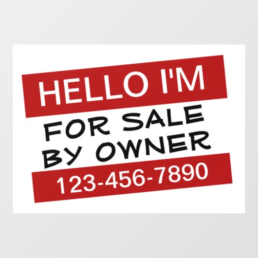 Uw aangepaste te koop-advertentie raamsticker (Vel)