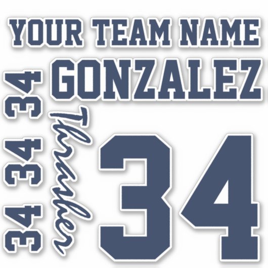 Uw aangepaste team kleur gesneden vinyl Sticker (Voorkant)