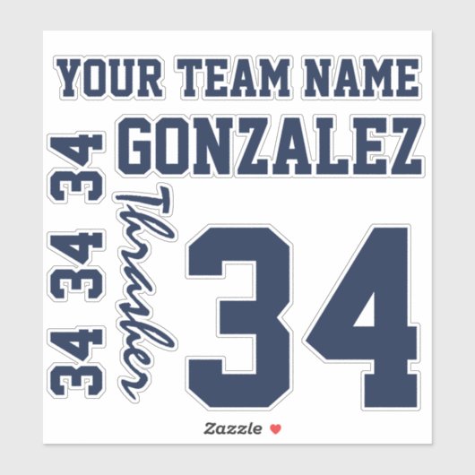 Uw aangepaste team kleur gesneden vinyl Sticker (Vel)