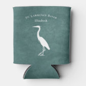 uw aangepaste tekst blauwgroen blauw Heron Egret s Blikjeskoeler (Voorkant)