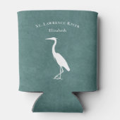 uw aangepaste tekst blauwgroen blauw Heron Egret s Blikjeskoeler (Achterkant)