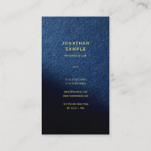 Uw aangepaste tekst Elegant Luxe Verticaal Glanzen Visitekaartje (Achterkant)