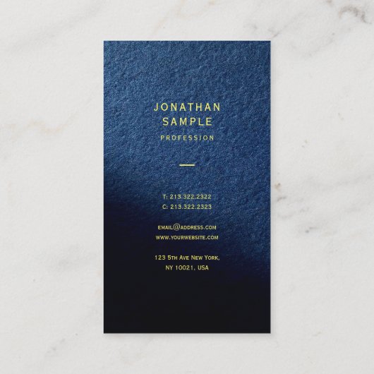 Uw aangepaste tekst Elegant Luxe Verticaal Glanzen Visitekaartje (Achterkant)