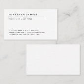 Uw aangepaste tekst Elegant Modern eenvoudig ontwe Visitekaartje (Voorkant / Achterkant)