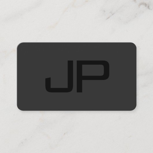 Uw aangepaste tekst Elegant Modern Monogram Visitekaartje (Voorkant)