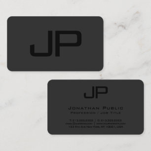 Uw aangepaste tekst Elegant Modern Monogram Visitekaartje