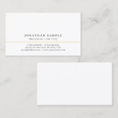 Uw aangepaste tekst Elegant Modern Strake Minimali Visitekaartje (Voorkant / Achterkant)