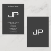 Uw aangepaste tekst Elegante Moderne Monogram Mooi Visitekaartje (Voorkant / Achterkant)