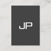 Uw aangepaste tekst Elegante Moderne Monogram Mooi Visitekaartje (Achterkant)