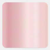 Uw aangepaste tekst Elegante Roze Gouden Sjabloon  Vierkante Sticker (Voorkant)
