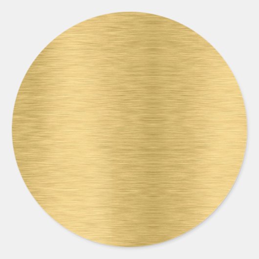Uw aangepaste tekst Elegante sjabloon Blanco Goud Ronde Sticker (Voorkant)