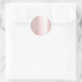 Uw aangepaste tekst Elegante sjabloon Blank Roze G Ronde Sticker (Tas)