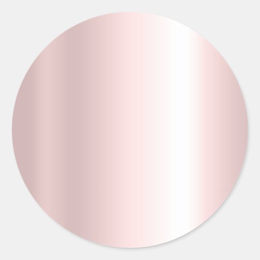 Uw aangepaste tekst Elegante sjabloon Blank Roze G Ronde Sticker (Voorkant)