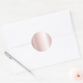 Uw aangepaste tekst Elegante sjabloon Blank Roze G Ronde Sticker (Envelop)