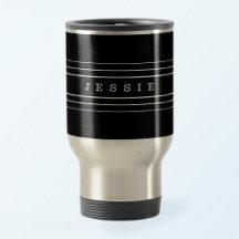 Uw aangepaste tekst en moderne strepen | Zwart