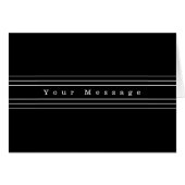 Uw aangepaste tekst en moderne strepen | Zwart-wit (Voorkant Horizontaal)