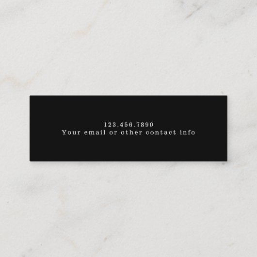 Uw aangepaste tekst en moderne strepen | Zwart-wit Contactkaartje (Achterkant)