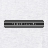 Uw aangepaste tekst en moderne strepen | Zwart-wit Labels (Design 1)