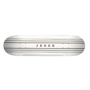 Uw aangepaste tekst en moderne strepen Zwart-wit Persoonlijk Skateboard