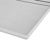 Uw aangepaste tekst en moderne strepen | Zwart-wit Snijplank (Hoek)