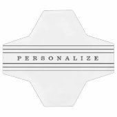 Uw aangepaste tekst en moderne strepen | Zwart-wit Voetbal (Enkel)