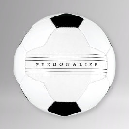 Uw aangepaste tekst en moderne strepen | Zwart-wit Voetbal