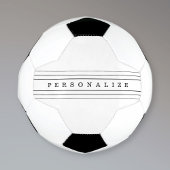 Uw aangepaste tekst en moderne strepen | Zwart-wit Voetbal