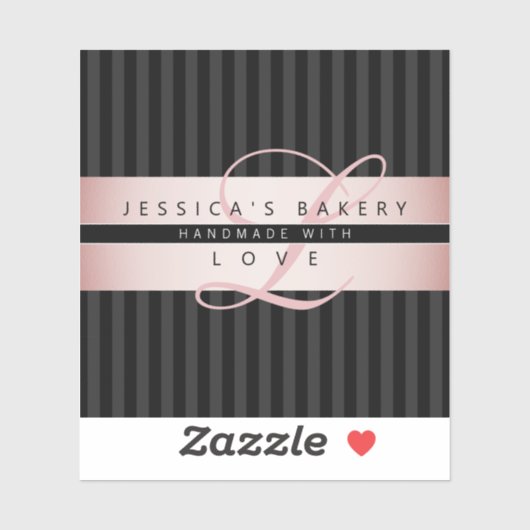 Uw aangepaste tekst | Faux Roos Gold met zwart en Sticker (Vel)