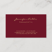 Uw aangepaste tekst Gold Color Calligraphy Script Visitekaartje (Achterkant)