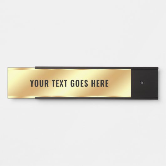 Uw aangepaste tekst gouden Sjabloon kamernaam eleg Deurbordje (Voorkant)