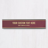 Uw aangepaste tekst hier Elegant Eenvoudig Ontwerp Deurbordje (Voorkant)