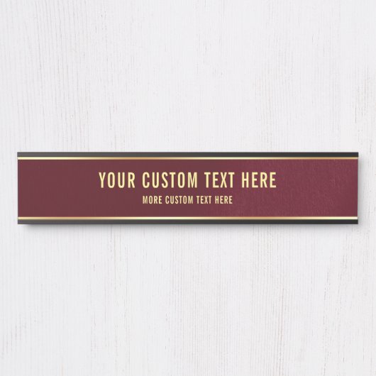 Uw aangepaste tekst hier Elegant Eenvoudig Ontwerp Deurbordje (Voorkant)