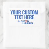 Uw aangepaste tekst hier voor Biden Harris 2024 Rechthoekige Sticker (Tas)