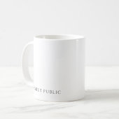 Uw aangepaste tekst / kleur / naam / ontwerp elega koffiemok (Voorkant links)