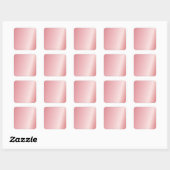 Uw aangepaste tekst Logo QR Code Blank Roos Gold Vierkante Sticker (Vel)