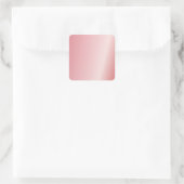 Uw aangepaste tekst Logo QR Code Blank Roos Gold Vierkante Sticker (Tas)