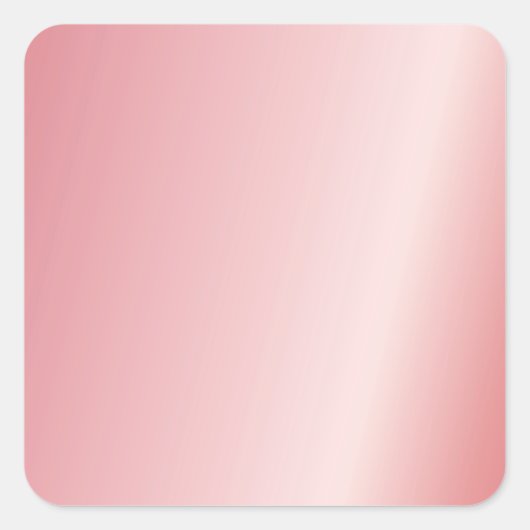 Uw aangepaste tekst Logo QR Code Blank Roos Gold Vierkante Sticker (Voorkant)