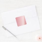 Uw aangepaste tekst Logo QR Code Blank Roos Gold Vierkante Sticker (Envelop)