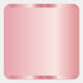 Uw aangepaste tekst Logo QR Code Blank Roos Gold Vierkante Sticker (Voorkant)