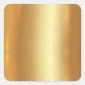 Uw aangepaste tekst Logo Sjabloon Faux Gold Blank Vierkante Sticker (Voorkant)