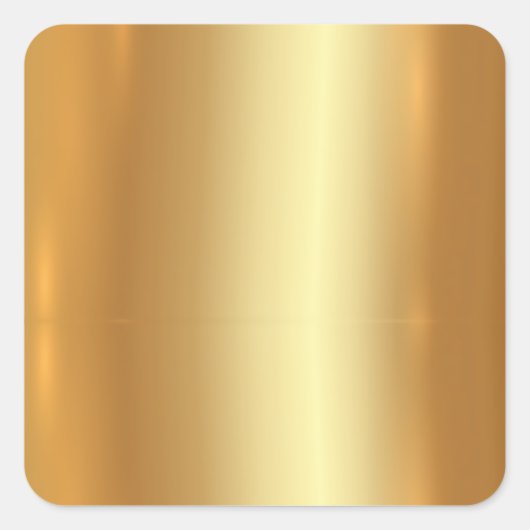 Uw aangepaste tekst Logo Sjabloon Faux Gold Blank Vierkante Sticker (Voorkant)
