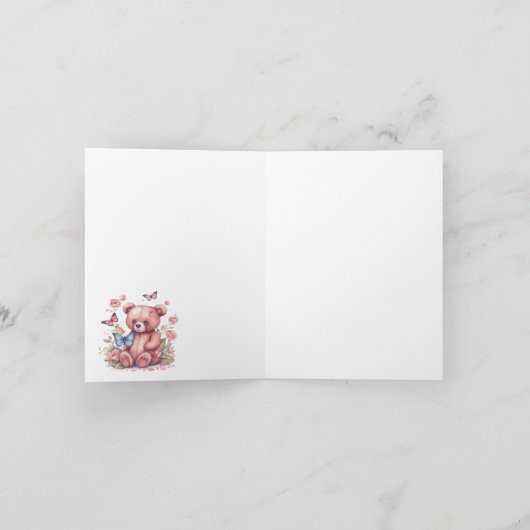 Uw aangepaste tekst - "Miss You" Butterfly Beer Kaart (Binnen)